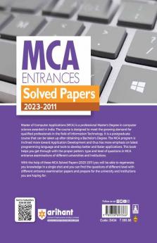 Arihant MCA Entrances Solved Papers (2023-2011) for 2024 Exam