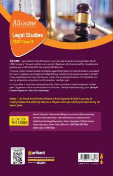 Arihant All In One Class 12th Legal Studies for CBSE Exam 2024