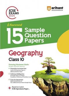 Arihant ICSE Sample Question Papers Class 10 Geography Book for 2024 Board Exam