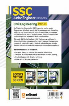 Arihant SSC JE (Junior Engineers) Civil Engineering Paper 1 2023