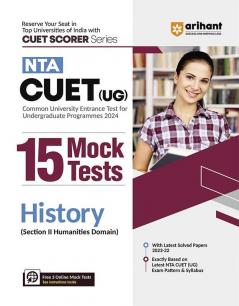 Arihant NTA CUET UG 10 Mock Test For Section 2 Humanities Domain History Exam Book For CUET 2024