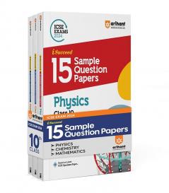 Arihant ICSE Sample Paper Physics Chemistry Mathematics Class 10 (Set of 3 Books) For 2024 Exam