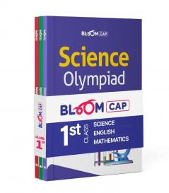 Arihant Bloom CAP Olympiad Science Mathematics English Class 1 (Set of 3 books)