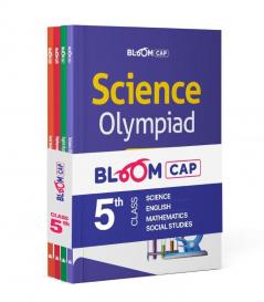 Arihant Bloom CAP Olympiad Science Social Studies Mathematics English Class 5 (Set of 4 books)