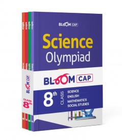 Arihant Bloom CAP Olympiad Science Social Studies Mathematics English Class 8 (Set of 4 books)