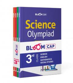 Arihant Bloom CAP Olympiad Science Social Studies Mathematics English Class 3 (Set of 4 books)