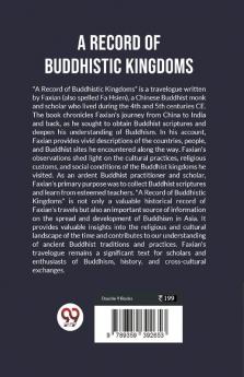 A Record Of Buddhistic Kingdoms