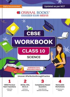 Oswaal CBSE Workbook | Science | Class 10 | Updated as per NCF | For better results | For 2024 Exam