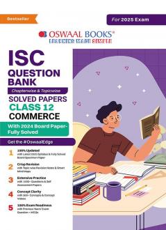 Oswaal ISC Question Bank Class 12 Commerce | Chapterwise and Topicwise | Solved Papers | For Board Exams 2025