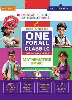 Oswaal CBSE One for All Class 10 Mathematics (Basic) (For 2025 Exam)