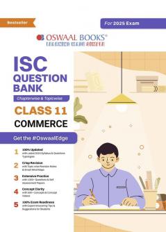 Oswaal ISC Question Bank Class 11 Commerce | Chapterwise | Topicwise | Solved Papers | Hardcover Book For 2025 Exams