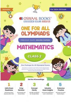 Oswaal One For All Olympiad Class 2 Mathematics | Previous Years Solved Papers | For 2024-25 Exam