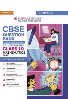 Oswaal CBSE Question Bank Class 10 Mathematics Basic Hardcover Book Chapterwise and Topicwise Solved Papers For Board Exams 2025