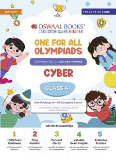 Oswaal One For All Olympiad Class 4 Cyber | Previous Years Solved Papers | For 2024-25 Exam