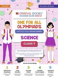 Oswaal One For All Olympiad Class 7 Science | Previous Years Solved Papers | For 2024-25 Exam