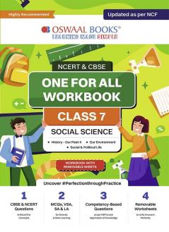 Oswaal NCERT & CBSE One For All Workbook | Social Science | Class 7 | Updated As Per NCF | MCQ's | VSA | SA | LA | For Latest Exam