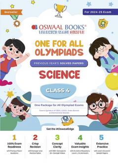 Oswaal One For All Olympiad Class 4 Science | Previous Years Solved Papers | For 2024-25 Exam