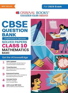 Oswaal CBSE Question Bank Class 10 Mathematics (Basic) Chapterwise and Topicwise Solved Papers For Board Exams 2025