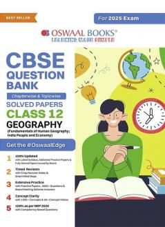 Oswaal CBSE Question Bank Class 12 Geography Chapterwise and Topicwise Solved Papers For Board Exams 2025