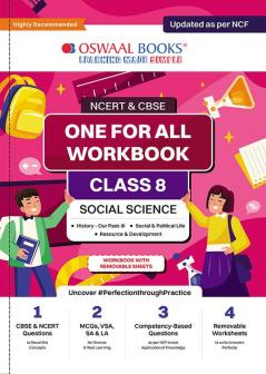 NCERT & CBSE One For All Workbook | Social Science | Class8 | Updated As Per NCF | MCQ's | VSA | SA | LA | For Latest Exam