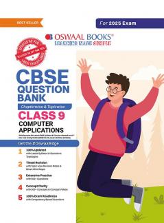 Oswaal CBSE Question Bank Class 9 Computer Application Hardcover Book Chapterwise and Topicwise Solved Papers For 2025 Exams