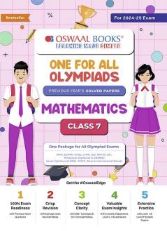 Oswaal One For All Olympiad Class 7 Mathematics | Previous Years Solved Papers | For 2024-25 Exam