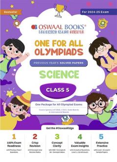 Oswaal One For All Olympiad Class 5 Science | Previous Years Solved Papers | For 2024-25 Exam