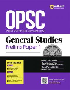 Arihant OPSC Odisha Civil Service Exam Guide 2024 General Studies Prelims Paper 1 | 5000+ Exam Pattern Question1 | 5 Crack Sets | 2 Online Mock Test