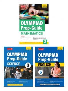 MTG Olympiad Prep-Guide Class-3 Mathematics Science & English (Set of 3 Books) - Detailed Theory Self Test with IMO-NSO-IEO Chapterwise Previous Year Question Paper For SOF 2024-25 Exam