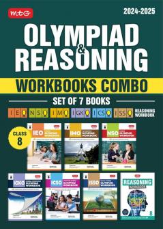 MTG NSO-IMO-IEO-ICSO-IGKO-ISSO Olympiad Workbook and Reasoning Book Combo Class 8 (Set of 7 Books) | MCQs Previous Years Paper & Achievers Section - SOF Olympiad Preparation Books For 2024-25 Exam