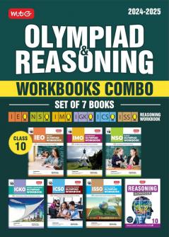 MTG NSO-IMO-IEO-ICSO-IGKO-ISSO Olympiad Workbook and Reasoning Book Combo Class 10 (Set of 7 Books) | MCQs Previous Years Paper & Achievers Section - SOF Olympiad Preparation Books For 2024-25 Exam