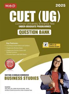 MTG NTA CUET (UG) Chapterwise Question Bank Business Studies With Practice Papers & OMR Sheet | Entrance Exam Preparation Book 2025