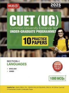 MTG NTA CUET (UG) 10 Practice Test Papers English Language (Section-1) With Previous Years Solved Question Papers | Entrance Exam Preparation Book 2025