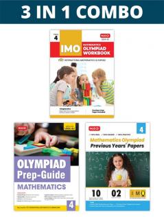 MTG International Mathematics Olympiad (IMO) Workbook Prep-Guide & Previous Years Papers (PYQs) with Mock Test Paper Class 4 - SOF Olympiad Books For 2024-25 Exam (Set of 3 Books)