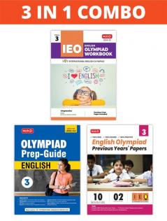 MTG International English Olympiad (IEO) Workbook Prep-Guide & Previous Years Papers (PYQs) with Mock Test Paper Class 3 - SOF Olympiad Books For 2024-25 Exam (Set of 3 Books)