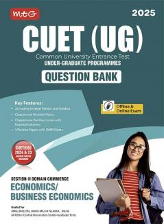 MTG NTA CUET (UG) Chapterwise Question Bank Economics With Practice Papers & OMR Sheet | Entrance Exam Preparation Book 2025