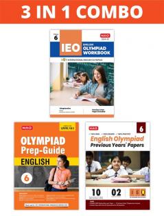 MTG International English Olympiad (IEO) Workbook Prep-Guide & Previous Years Papers (PYQs) with Mock Test Paper Class 6 - SOF Olympiad Books For 2024-25 Exam (Set of 3 Books)