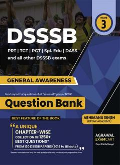 Examcart DSSSB General Awareness Question Bank by Abhimanu Singh Sir for PRTs | TGTs | PGTs | Spl. Edu | DASS For 2024 Exam in English