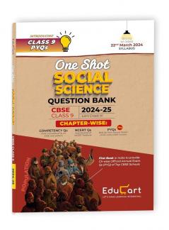 Educart CBSE Class 9 SOCIAL SCIENCE One Shot Question Bank 2024-25 (Updated for 2025 Exam)