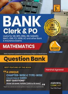 Examcart Bank Clerk & PO Math Question Bank: By Harshal Agrawal For All 2024 Bank Exams