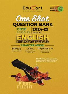 Educart CBSE Class 10 ENGLISH One Shot Question Bank 2024-25 (for 2025 exam)