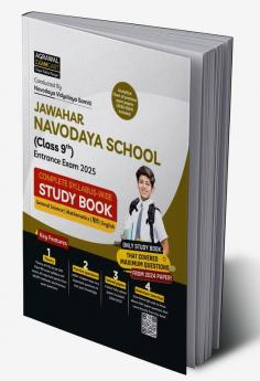 Examcart Jawahar Navodaya Vidyalaya (JNV) Class 9 Complete Guidebook For Entrance Exam 2025 in English