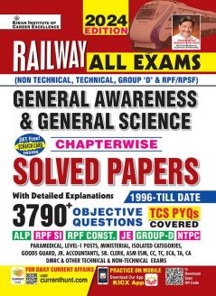 Railway All Exams General Awareness and General Science Chapterwise Solved Papers 3790+ Objective Questions (English Medium) (5013)