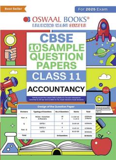 Oswaal Cbse Sample Question Papers Class 11 Accountancy (For 2025 Exam)