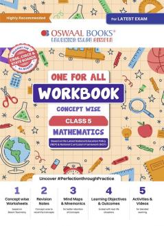 Oswaal One For All Workbook | Concept Wise Class-5 Mathematics Book | For Latest Exam