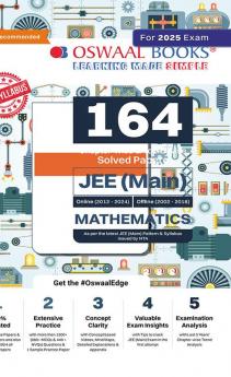 Oswaal 164 Chapter-wise & Topic-wise Solved Papers JEE (Main) 23 Years Question Bank Mathematics Book for Board Exams 2025