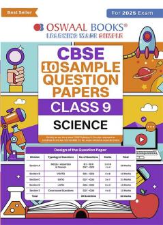 Oswaal Cbse Sample Question Papers Class 9 Science Book (For 2025 Exam)