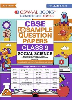 Oswaal Cbse Sample Question Papers Class 9 Social Science Book (For 2025 Exam)