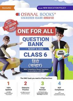 Oswaal One For All Question Bank NCERT & CBSE Class-6 Hindi - Malhar (For Latest Exam)