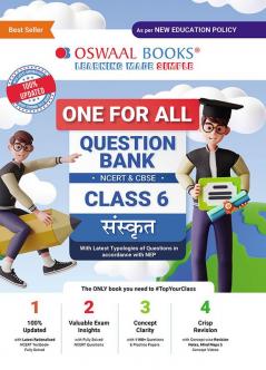 Oswaal One For All Question Bank NCERT & CBSE Class-6 Sanskrit (For Latest Exam)